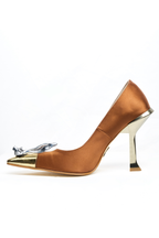 Fable – Bronz Amber Saten Stiletto
