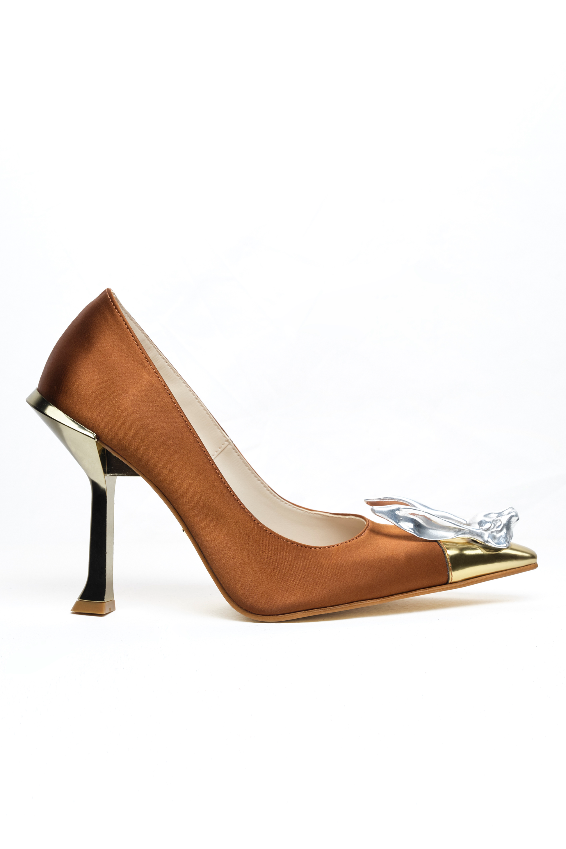 Fable – Bronz Amber Saten Stiletto