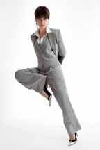 Noctis – Siyah/Metalik Gümüş Süet Stiletto